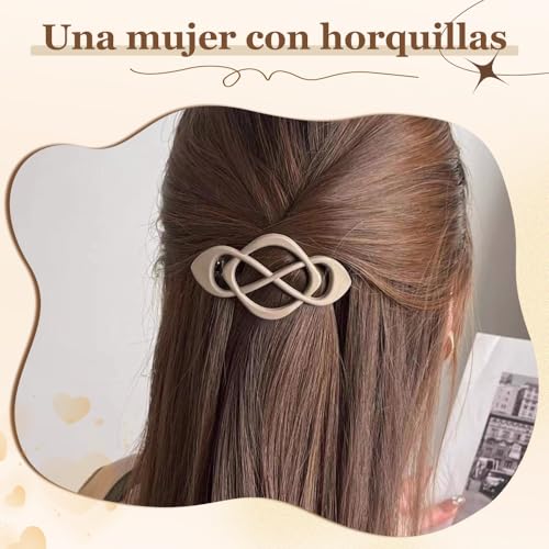 Vintage French Barrette Clips, 2025 New 4 Pack Hair Accessories for Women & Girls, Thick to Thin Hair (N) - color: N