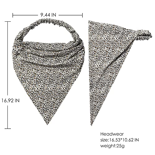 Vercret 6 Pack Hair Scarf Headband for Women Elastic Bandana Head Scarf Large Boho Triangle Kerchief with Clips Non Slip Scarves - color: P Paisley