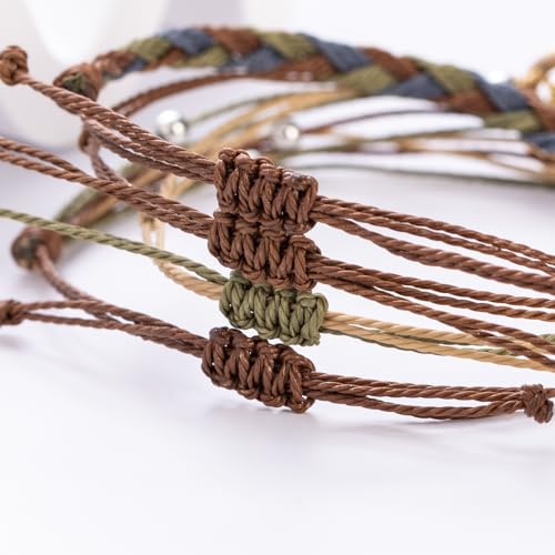Sunflower Friendship Bracelets Boho Stackable String Bracelets Cute Trendy Gifts for Teen Girls Women - color: Tan