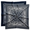 Extra Large Bandana 27” x 27”,100% Cotton bandana for Men and Women，Multi-Purpose Scarf Headbands ，Head Scarfs - color: Navy Blue/Dark Grey