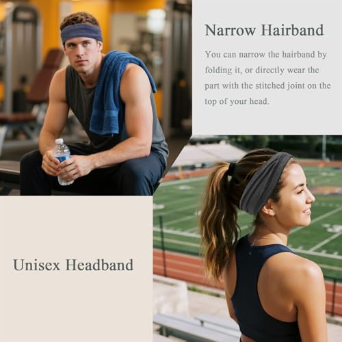 Sefiinh Headbands For Women Headband Elastic Soft Head Bands For Women's Hair Accessories Womens Fashion Yoga Fabric Hair Band 6 Pcs - color: Marled Color