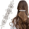Joez Wonderful Rhinestone Hair Barrettes Pins for Women, Silver | Sparkly flower hair barrette accessories, non-slip, alloy made, for weddings, birthdays, parties, engagements, balls, brides - color: Rhinestone Butterfly Silver D