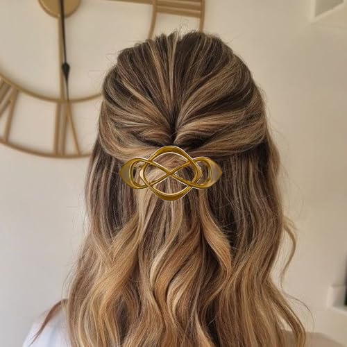 6PCS Vintage French Barrette Clips, Matte Flat Claw Clips for Thin & Long Hair Strong Hold Hair Accessories for Women & Girls - color: Style 1