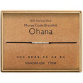 KGBNCIE Inspirational Gifts for Women, Morse Code Funny Gifts Bracelets for Women, S925 Sterling Silver Morse Code Bracelets Friend Gifts - style: 15 Ohana