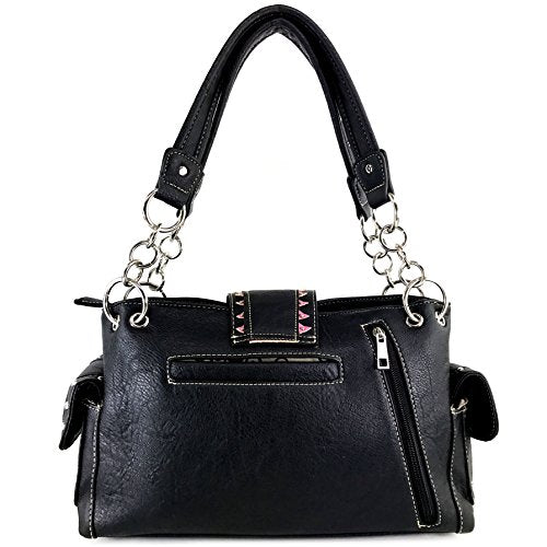 Zelris Buckle Abstract Butterfly Artwork Women Conceal Carry Shoulder Handbag - color: Beige