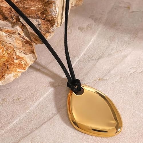 Frodete Statement Necklace for Women Chunky Gold Necklaces Long Pendant Necklace Boho Necklaces Gold Pendant Jewelry Cowboy Chic Style Cowgirl Outfit - color: Z3:Gold Pendant Necklace