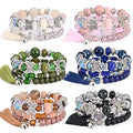 Bohemian Bracelet Sets for Women - 6 Sets Stackable Stretch Bracelets Multi-color Boho Jewelry for Women Hippie Bracelets Dainty Jewelry - color: Butterfly Stretch Bracelets Set