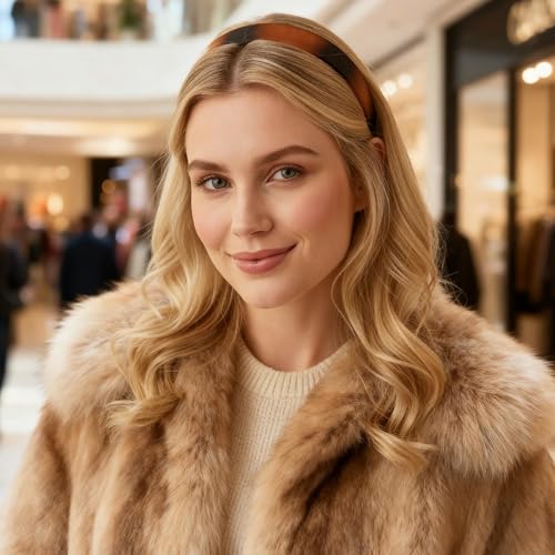 4PCS Fashion Headbands Plastic Hair Head Band Comb with Teeth, Headband with Teeth for Girls Non Slip,women's Recycled Plastic Black&Brown headbands,Gifts for Women and Teen Girls - color: Type 5