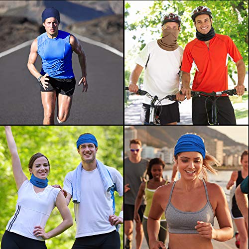 Geyoga 6 Pieces Summer UV Protection Cooling Neck Gaiter Face Clothing Neck Gaiter Mask Scarf Sunscreen Breathable Bandana - color: Mixed Colors