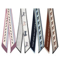 QIUTIMIY 4 Pack Purse Scarf Handbags Skinny Twill Hair Scarves Narrow Neck Scarf Band Women Fashion Accessories Bag Charms - color: Style 2-12