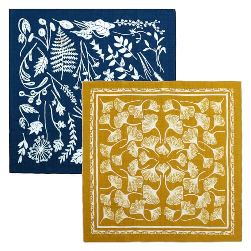STARWHISPER Multicolored 22''x22'' Cotton Bandana for Women and Men Multi-purpose Headband Hair Scarf Protective Coverage - color: D2