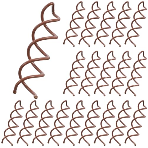 Molain 20 Pcs Spiral Hair Pins, Spiral Twist Hair Pins Spin Pins for Hair, Alloy Spirals Bobby Pins, Hair Bun Maker Bun Twist Spirals Hair Pin with Non-scratch Rounded Tips for Women (Brown) - color: Brown