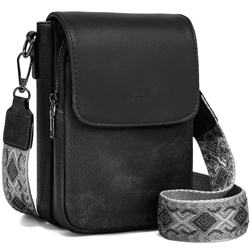 GEMIU Small Crossbody Bags for Women Cell Phone Purse Crossbody Wallet Purses with Card Slots - color: A-black