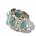 Western Bracelets for Women Vintage Chunky Turquoise Cuff Bracelet Turquoise Country Bracelets Adjustable Boho Cuff Bracelet Western Country Costume Jewelry Accessories - style: Style10