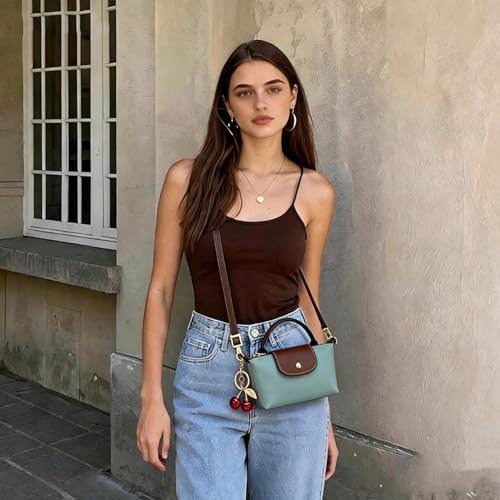 Dreubea Womens Chic Mini Bag Convertible Crossbody & Top-Handle Handbag for Everyday Elegance - color: Peacock Blue