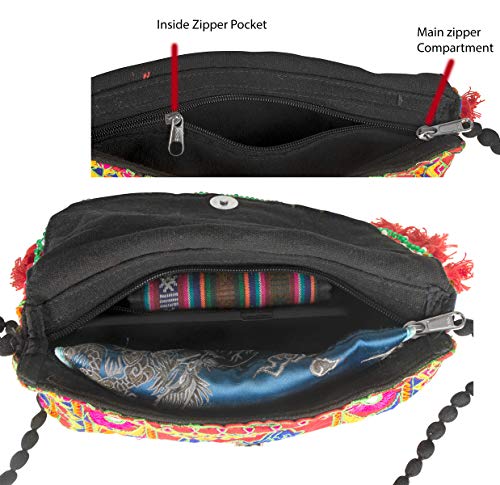 Satchel Handbag Purse Crossbody Colorful Tassels Women Fashion Boho Coin Wallet Accessories Elephant Unique