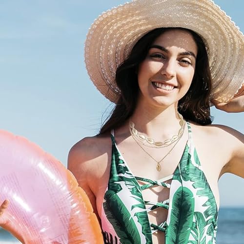 Shell Starfish Necklace for Women Pearl Beach Boho Layered Necklace Charm Accessories Summer Vacation Outfit 2026 - color: C1:starfish shell charm necklace