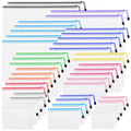 42pcs Mesh Zipper Pouch Bags, 8 Sizes Plastic Zippered Storage Bags for Organizing, Clear Pouches with Zipper, Waterproof Mesh Pouch for Office School Supplies, Home Organize, Travel Storage - style: 42pcs