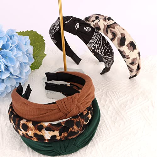 VELSCRUN 12 Pack Flower Headbands Non Slip Wide Girls Cute Boho Knotted Head Bands Hair Accessories Fashion Birthday Gifts for Women - color: headbands 03