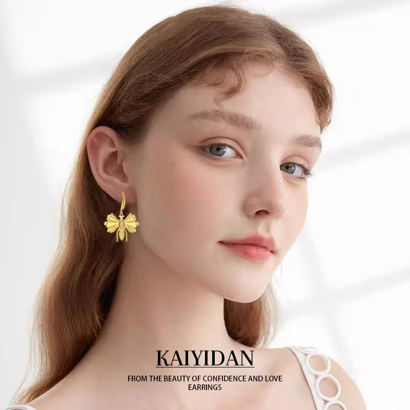 Silver/Gold Boho Dangle Statement Earrings for Women Trendy,Handmade Vintage Dainty Cute Long Drop Summer Earrings,fashion Accessories Jewelry Gifts - color: A20 gold bee shaped