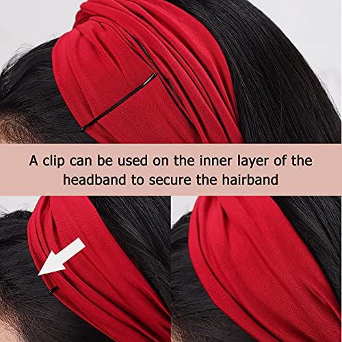DRESHOW 8 Pack Headbands for Women Yoga Knotted Headbands Elastic Criss Cross Hair Accessories Sports Head Wrap Non Slip - color: 8 Pack B Cross a