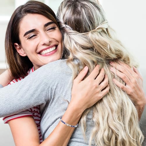 TONY & SANDY Tiny Beaded Bracelets for Women, Sometimes You Forget You're Awesome Gift, Unique Gifts for Women, Mom, Daughter, Wife, Coworker, Best Friend, Bestie, Granddaughter - style: Lapis Lazuli