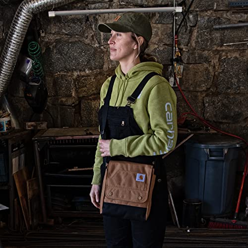 Carhartt Crossbody Snap Bag, Durable, Adjustable Shoulder Bag with Flap Over Snap Closure - color: Black