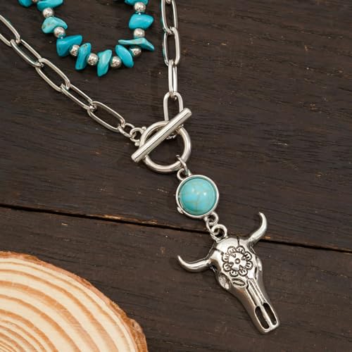 Boho Outfits for Women Boho Necklaces Country Concert Outfits Nashville Western Jewelry Choker Necklaces Long Leather Necklace Western Dress Jewelry Country Cowgirl Accessories Gifts - color: L4