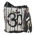 Mandala Crafts Hippie Bag, Large Boho Hobo Purse for Women, Crossbody Shoulder Sling Bags for Indie Style Bohemian Accessory - style: Black Om