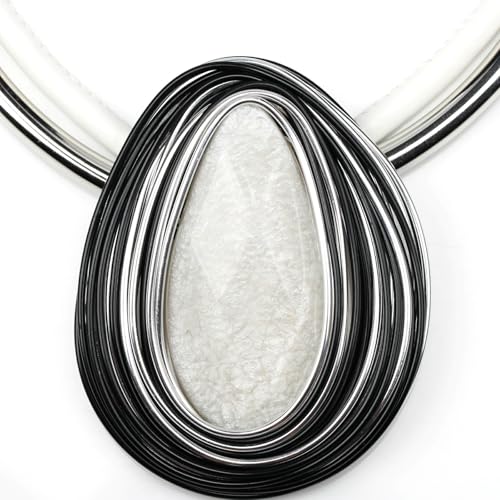 Ethnic Crystal Rhinestone Pendant Necklace Earrings Set Women Handmade Tribal Collar Choker Chunky Metal Bib Rope Chain African Statement Jewelry Set - color: NXR1484-white