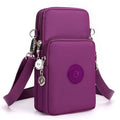 WITERY Waterproof Nylon Cute Crossbody Cell Phone Purse Smartphone Wallet Bag for Women - color: Purple 2