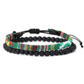 Hippie Necklaces For Women Men, Boho Woven Rope String Bracelets Handmade, Adjustable Braided Long Rope Charm Pendant, Peace Sign Bohemian Couple Bracelets Jewelry Keychain - color: hippie bracelets 637