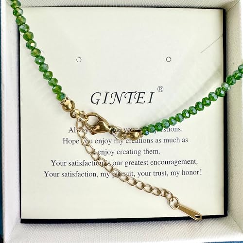 Turquoise Choker Necklace for Women, Western Crystal Bead & Pearl Necklace with Adjustable Chain Natural Stone Energy Jewelry, Boho Beaded Choker for Gifts - color: Green Aventurine