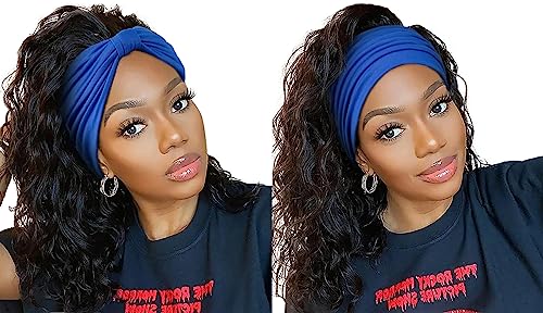 Tobeffect Headbands for Women African Boho Wide Hairband Headband Knotted Head Wraps Head Scarf Hairbands Turbans Hair Accessories - color: Headbands 9