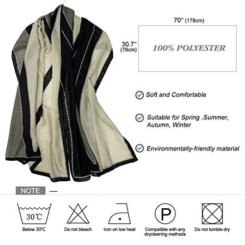 FINIZO Women's Fashion Scarves, Pashmina Wrap for All Season, Everyday Wear for Ladies, Solid Color Bridesmaid Gifts - color: 21