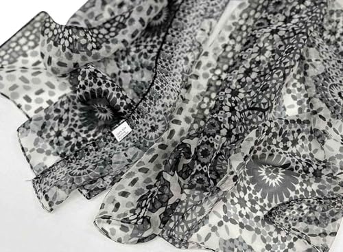 Xyueanlo Fashion Scarves for Women Lightweight Elegant Scarf Sunscreen Wraps Shawls - color: Black White