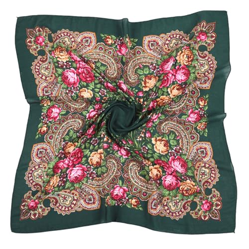 K-Elewon 27.5” Women Medium Square Scarf Head Scarf- 2PCS Neck Scarf Hair Scarf Head Sleeping Wraps Scarfs for Women H07 - color: Se11(2pcs)