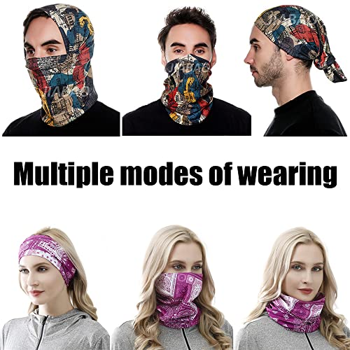 KINREE 6PCS Outdoor Magic Scarf, Elastic Headbands, Headscarves, Headwear, Mask - color: Swing