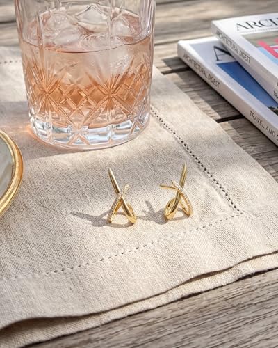 Gold Earrings for Women Trendy,14K Gold Stud Earrings Dainty Earrings Simple Minimalist Cubic Zirconia Diamond Gold Earrings Hypoallergenic Earring for Women Gifts - color: Sloane Pave & Gold