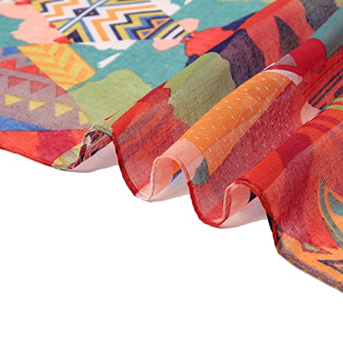 Yeieeo Boho Scarf for Women Lightweight Floral Printed Scarf Fall Winter Fashion Fringed Shawl - color: Floral 26