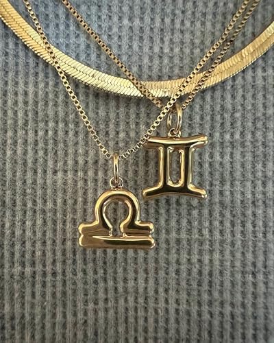 James Michelle Bubble Zodiac Necklace for Women – 3-Year Color Guarantee – Waterproof, Non-Tarnish, Hypoallergenic, Gold PVD Coated – Great for Beach, Wedding, Gifts - style: Scorpio