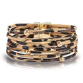 Long tiantian Boho Leather Wrap Bracelets Western Bracelets for Women Stackable Starfish Crystal Pearl Turquoise Leather Bracelet With Clasp Jewelry Gifts Boho Dresses - color: B10:WHITE Bracelet