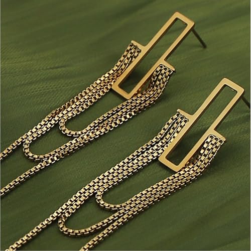 JUN MEIR'S 18K Gold Plated Drop Dangle Earrings for Women, Birthday Anniversary Jewelry Gifts for Wife, Mom, Best Friend - style: Fringe