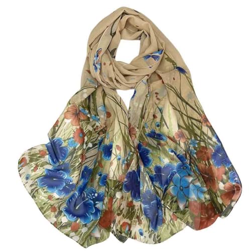 Xyueanlo Fashion Scarves for Women Lightweight Elegant Scarf Sunscreen Wraps Shawls - color: Khaki