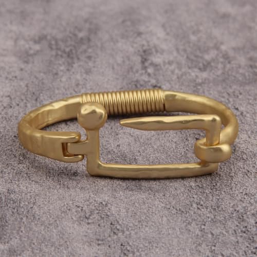 Chunky Gold Bracelet Trendy Gold Cuff Bracelets for Women Statement Silver Arm Cuffs Bangles Arm Punk Jewelry Accessories - style: Gold Arm Bangle