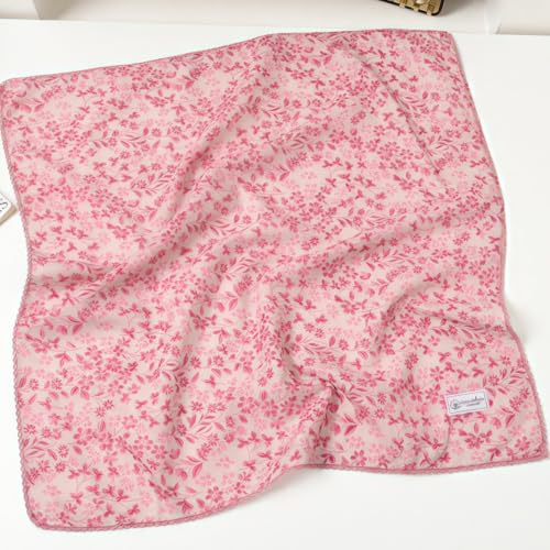 Cotton Bandana,Large Bandanas for Women,Head Coverings for Women,Head Scarf Handkerchief, Square Headband 27" x 27" - color: 27-06-plum-pink