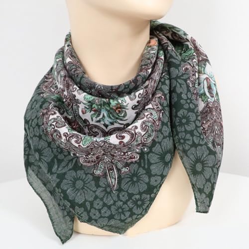 K-Elewon 27.5” Women Medium Square Scarf Head Scarf- 2PCS Neck Scarf Hair Scarf Head Sleeping Wraps Scarfs for Women H07 - color: Se07(2pcs)