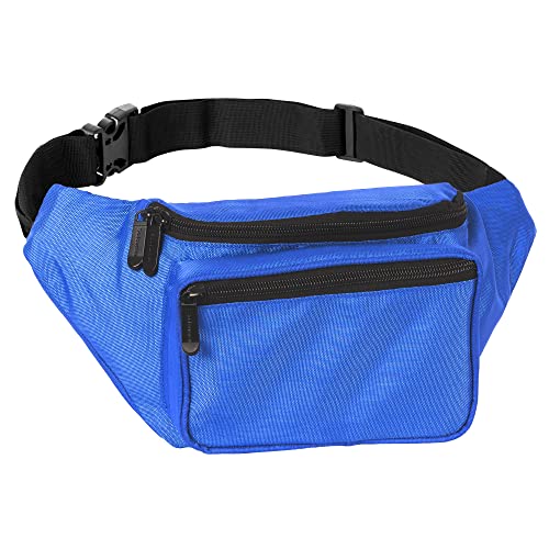 Blue Fanny Pack Belt Bag I Mens Fanny Packs for Women Fashionable - Crossbody Bag Bum bag Waist Bag Waist Pack - Hands Free for Hiking, Running, Travel, Waterproof and more - color: Blue - Solid