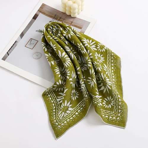STARWHISPER Multicolored 22''x22'' Cotton Bandana for Women and Men Multi-purpose Headband Hair Scarf Protective Coverage - color: S4-mustard