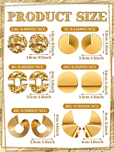 Glenmal Gold Statement Earrings for Women Large Gold Geometric Earrings Woven Twisted Leaf Earring Jewelry Gift - style: Round Style